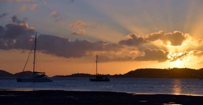 This was one of the wonderful sunsets
we witnessed on our recent trip to
The Torres Strait.
The sun is setting behind
Thursday Island...pure magic.