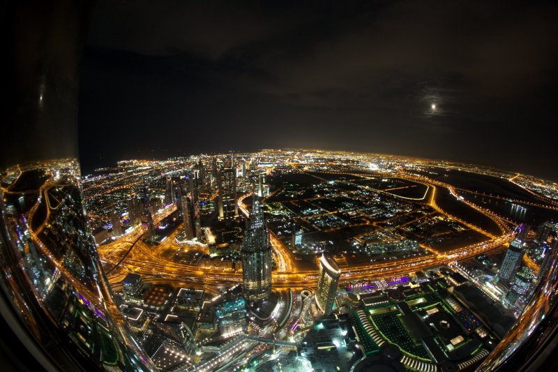 Dubai under the moonlight