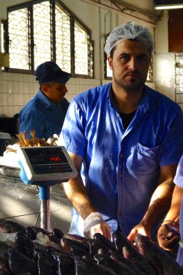 Fishmonger, Abu Dhabi fish market