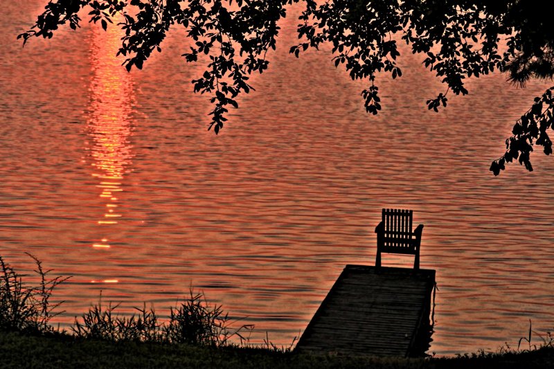 LONE CHAIR AT SUNRISE