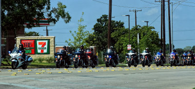 FUNERAL PROCESSION FOR A FELLOW POLICE OFFICER