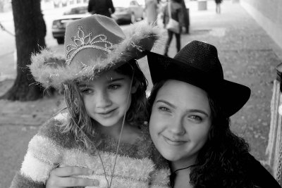 MOTHER AND DAUGHTER AND THE HATS