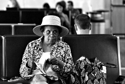 LADY AT THE AIRPORT