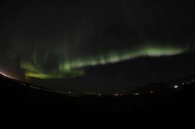 The Aurora Boriales as seen from Iceland