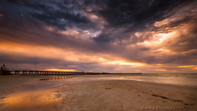 Stormy sunset at Moonta Bay