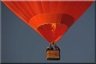 Flaming Orange Balloon Lift Off
