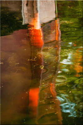 Boathouse Reflections Abstract