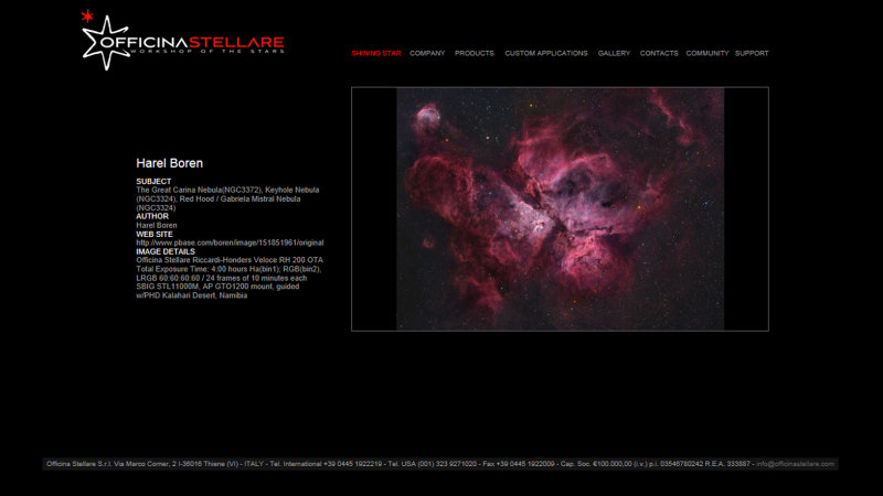 Officina Stellare / Shining Star Recognition