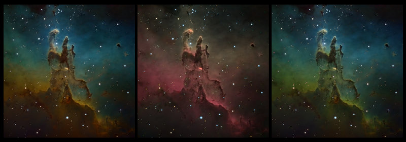M16, A Closeup Study of The Pillars of Creation - Tribute to the Hubble Space Telescope