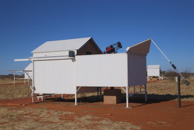 Ready for action - under deep blue Kalahari Skies