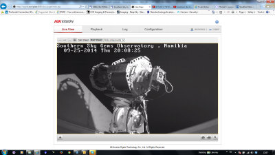 Nightime live view over the web - IR camera