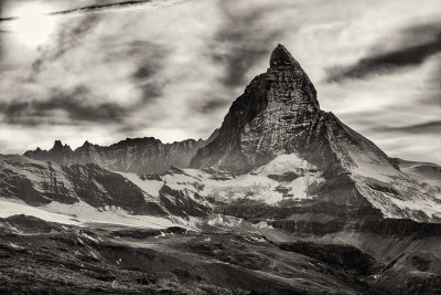 Matterhorn, The Alps, Swiss-Italian border, near the town of Zermatt, Switzerland