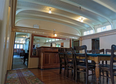 Interior of sternwheeler S.S. Moyie at Kaslo, British Columbia