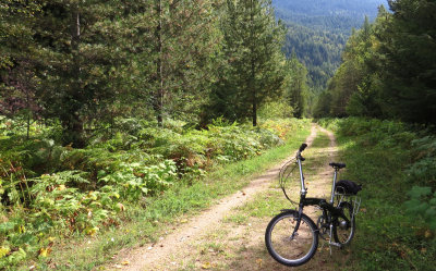 Slocan Valley Rail Trail south of Slocan, British Columbia