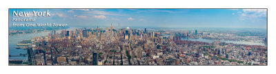 Panorama of Manhattan - New York - from One World Tower - may 2016 - 00256