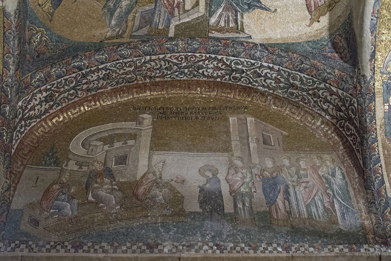 Kariye Virgin receiving skein of wool 2015 1718.jpg