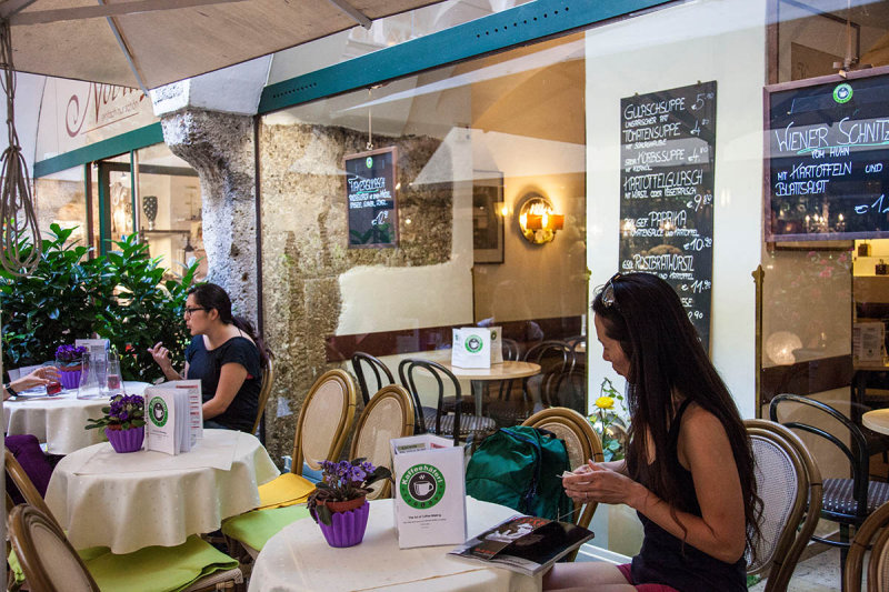 a cafe in Salzburg