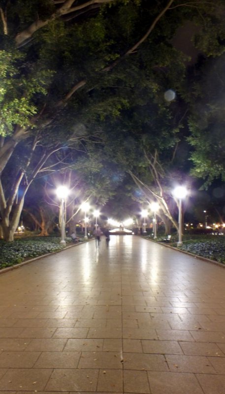 The central walkway in Hyde Park