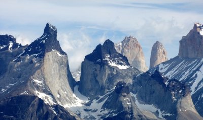 The Horns left, and Towers of the Paine Massif