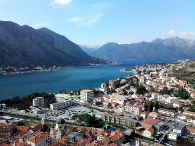 The city of Kotor at the far end of the Bay