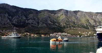 Our lifeboat leaving the ship