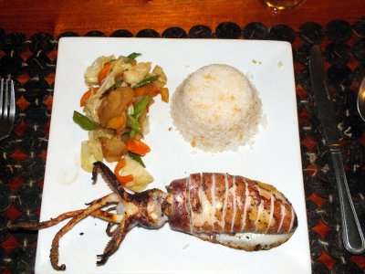 A great way to present a squid dinner.