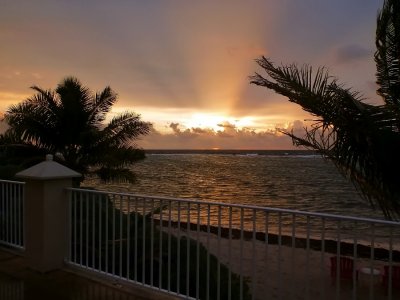 Sunrise at the Turtle Nest Inn at Bodden Town on Grand Cayman