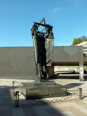 The Jewish Memorial Monument dedicated to the 8,000 Jews killed in Bratislava by the Nazis