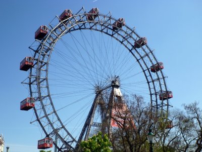 The Ferris Wheel at Prater Amusement Park, that was used in one of the iconic scenes in the movie The Third Man