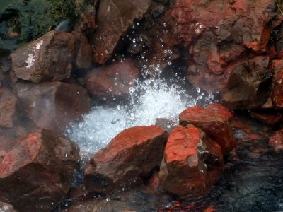 The thermal springs at Deildartunguhver, emitting nearly 50 gallons of boiling water per second