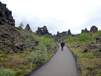 The lava formations at Dimmuborgir