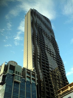 One of the skyscraper structures in downtown Melbourne