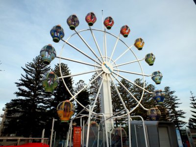 A colorful ferris wheel