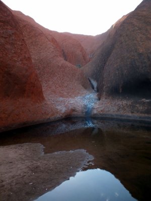 A waterhole along the base of Uluru