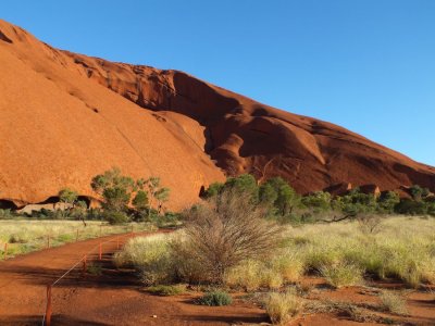 A path along the base