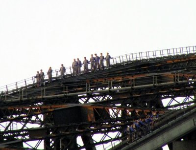 Going up, and coming down, on the Harbour Bridge