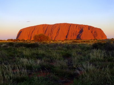 Uluru (Ayers Rock) as sunset approaches
