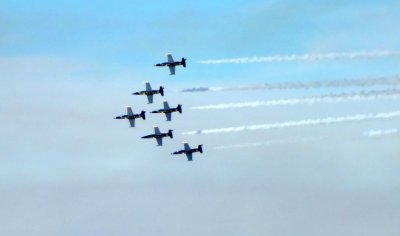 This was the last part of the Breitling Jet Team performance