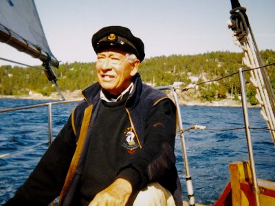 Jens Evensen ombord i Sydvesten