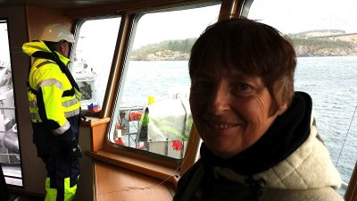 Christine Urquhart ombord i W334 KV Tor