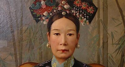 The Empress Cixi of China painted by Hubert Vos 1905