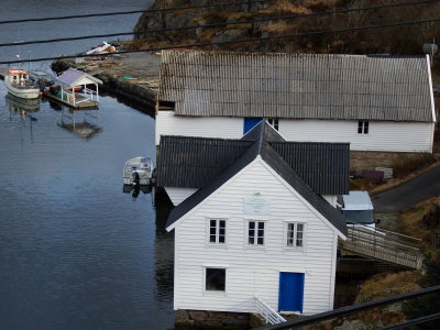 Gammel butikk p Nautnes. Stedet var et HANDELSTED uten sammenligning i ygarden