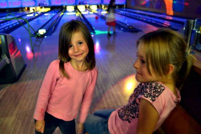 Amber and Tia at Ashton Ten Pin Bowling 