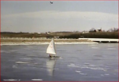 Ice Sailing at Lake Marburg - circa 1970