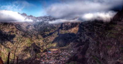 Stitched Panoram view toward Curral from Eira do Serrado