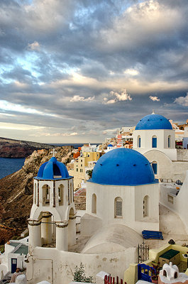 Oia's Landmark Blue Domes