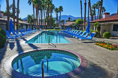 One of the 40+pools at the La Quinta Resort & Spa