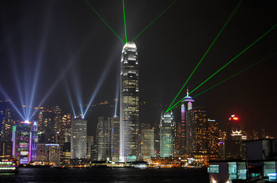 HK's Laser Light Show from Kowloon-side