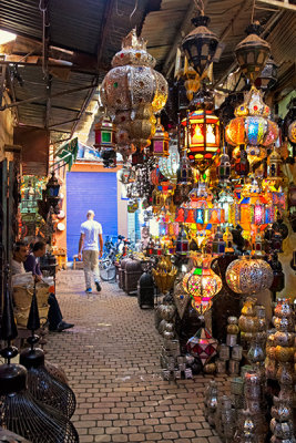 Lamp bazaar in the old medina