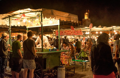 The night market in Marrakech